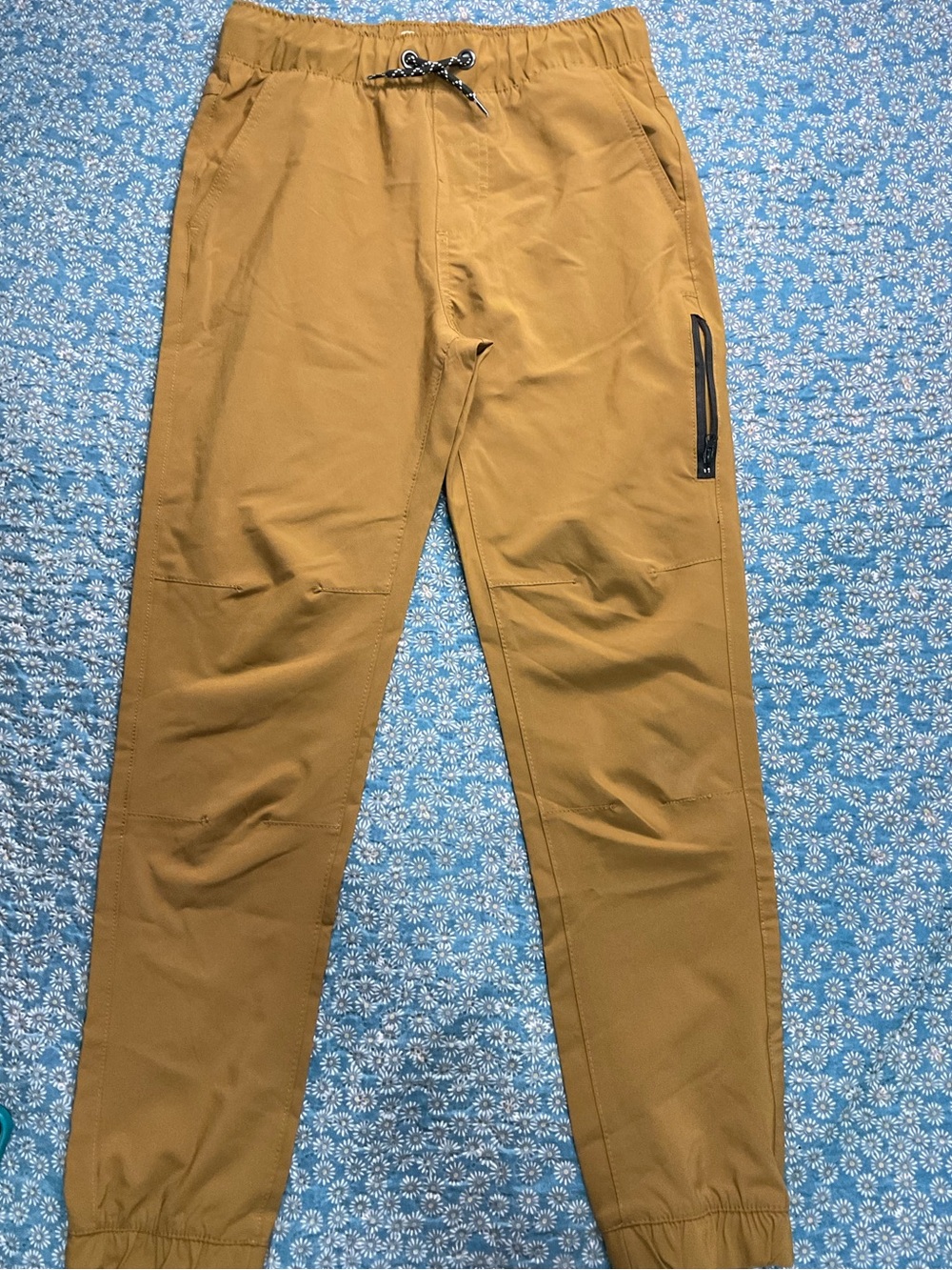 Weatherproof Tan Drawstring Jogger Pants